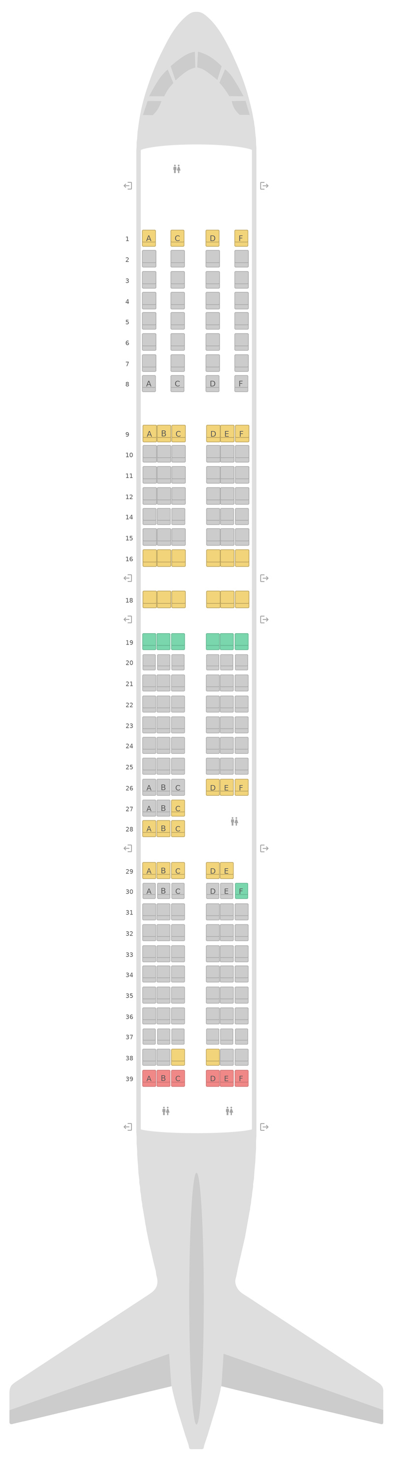 Seat Map Lufthansa Airbus A321 v2