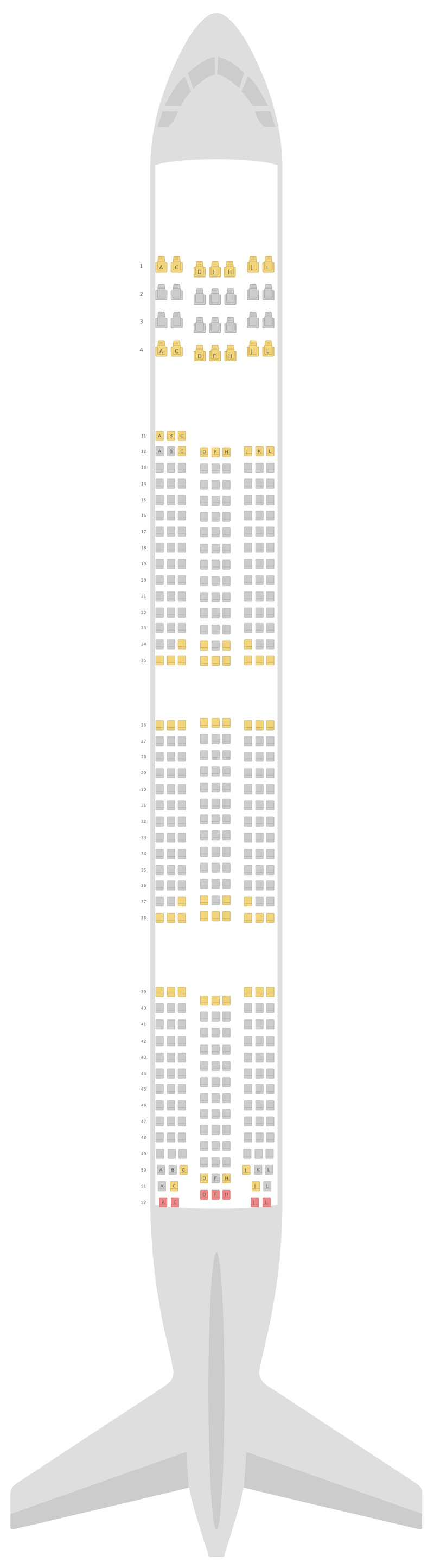 Sitzplan Boeing 777-300ER (77W) Ethiopian Airlines