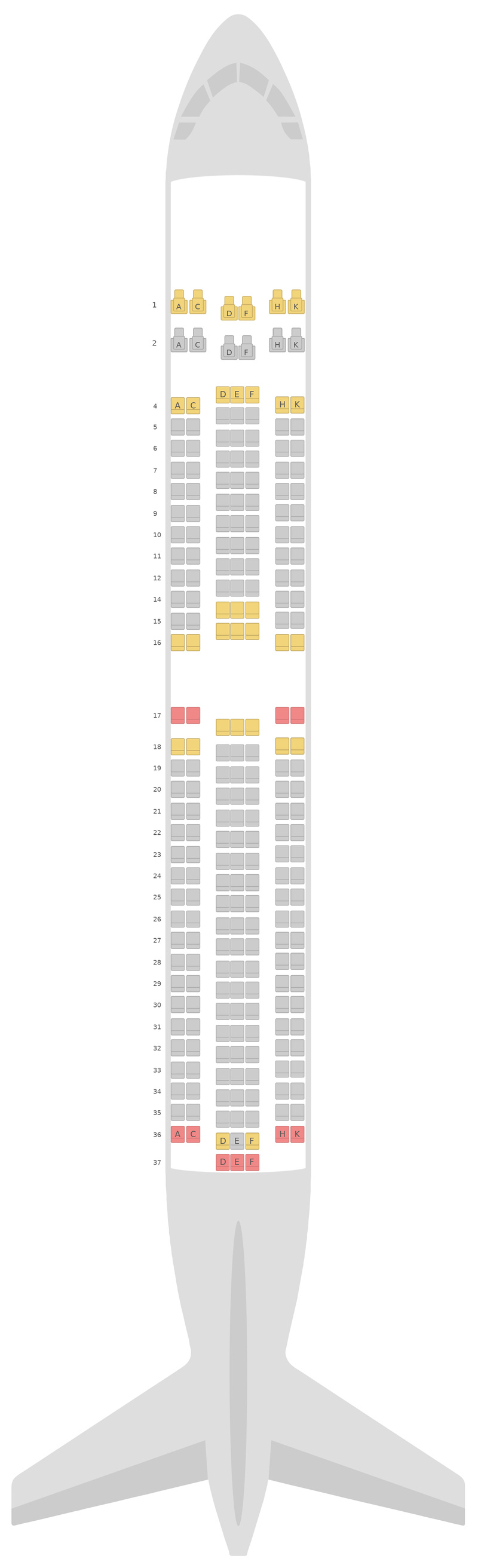 Seat Map Royal Air Maroc Boeing 767-300ER v2