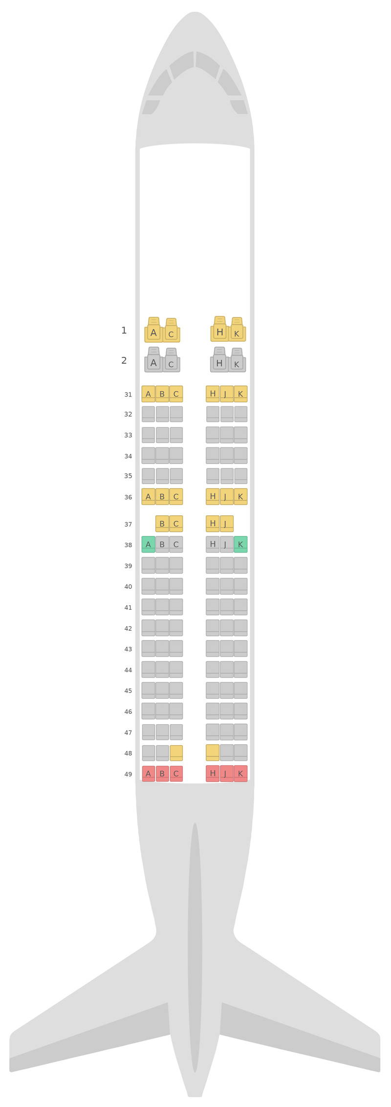 Seat Map China Southern Airlines Boeing 737-700 v1