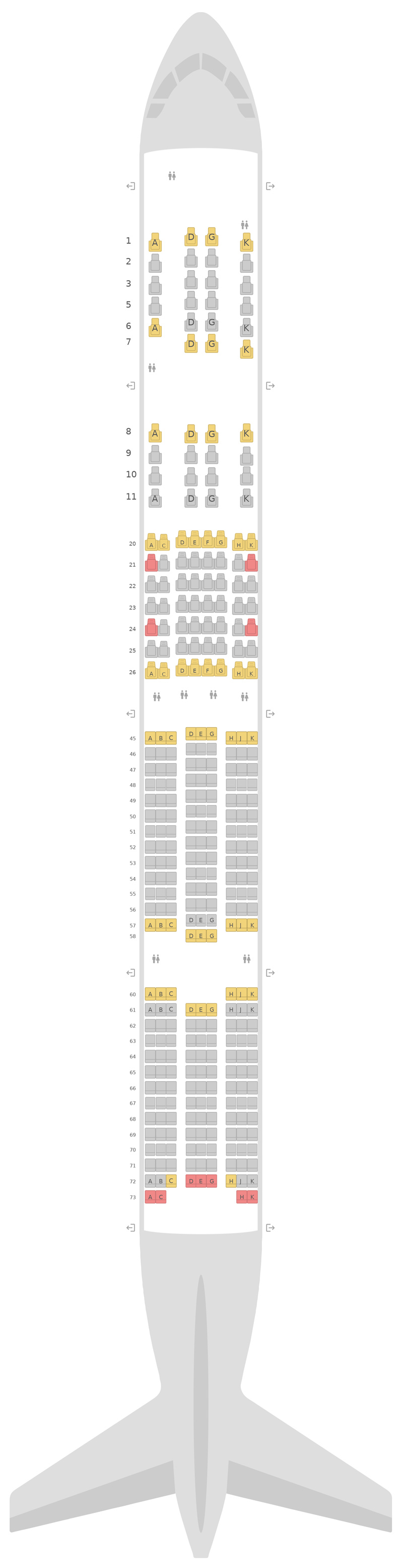 Seat Map EVA Air Boeing 777-300ER (77W) v1