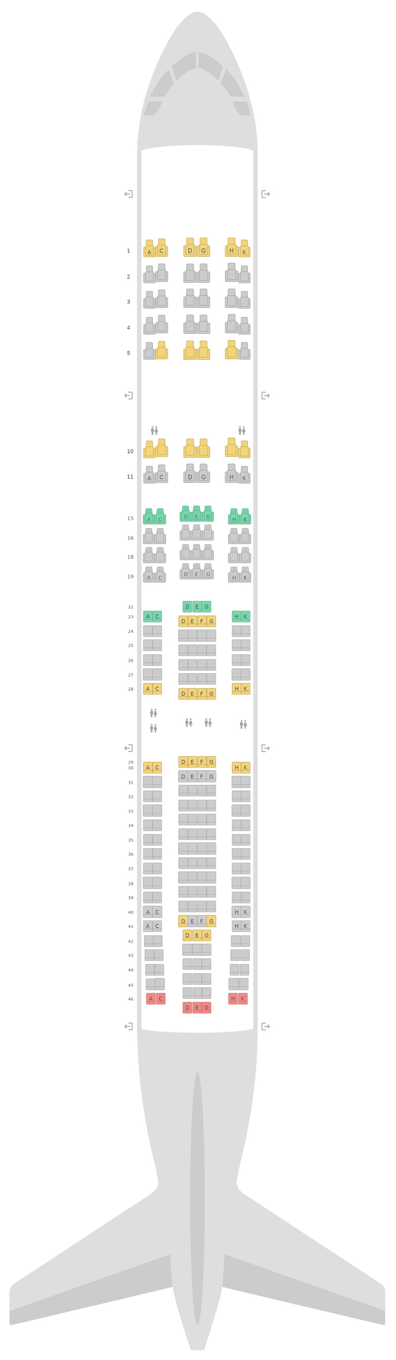 Seat Map Lufthansa Airbus A330-300 (333) v3