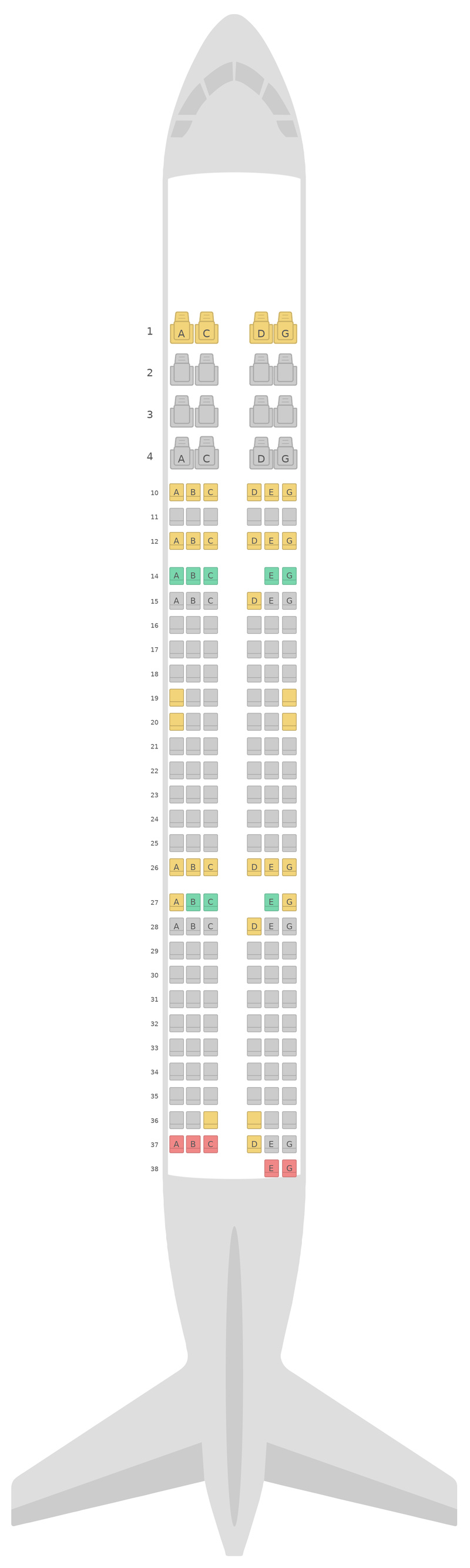 Mapa de asientos Airbus A321 v1 Vietnam Airlines