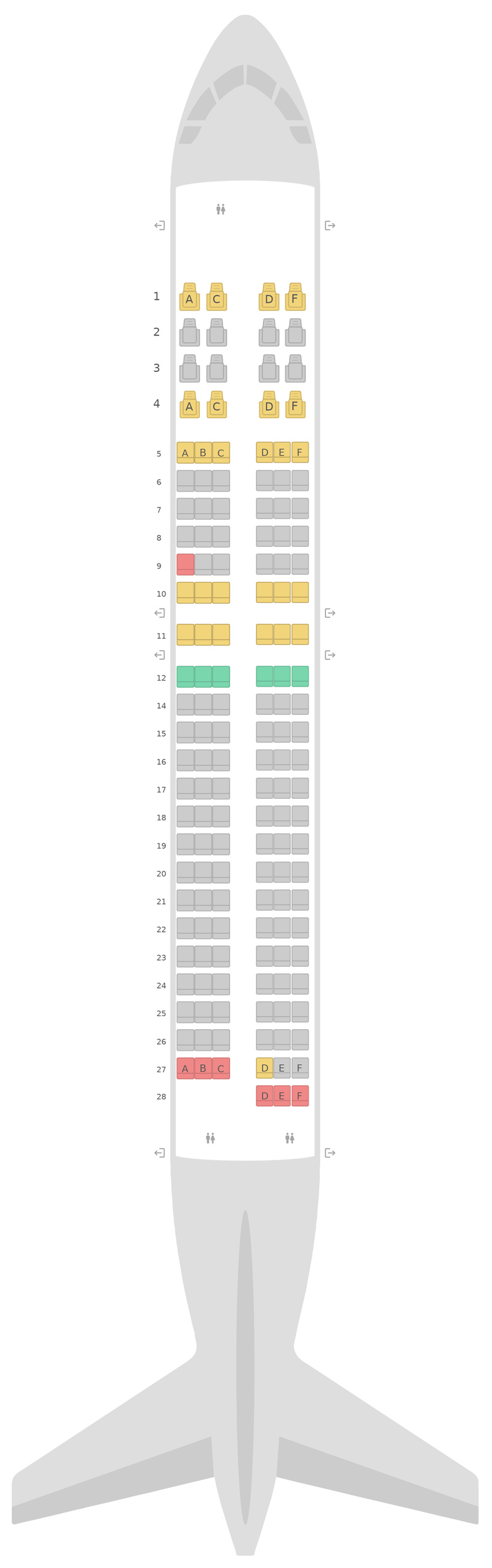 Seat Map Turkish Airlines Boeing 737-900ER (739) v1