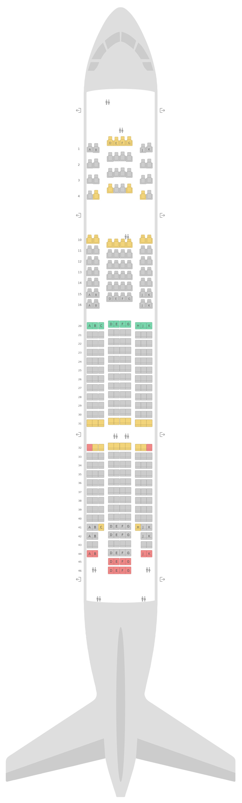 Seat Map British Airways Boeing 777-200 (777) 3 Class v2