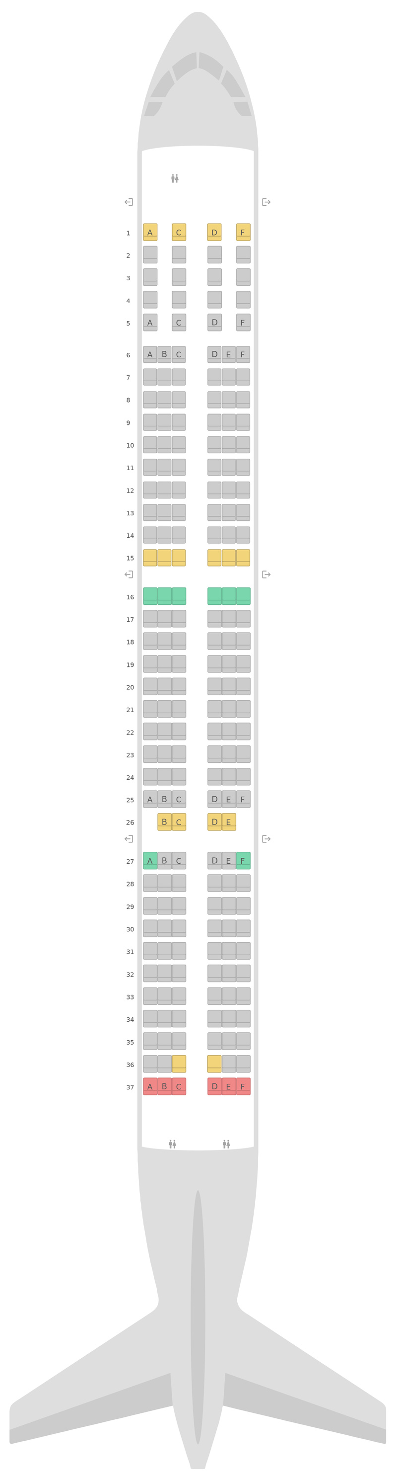 Seat Map British Airways Airbus A321neo v1