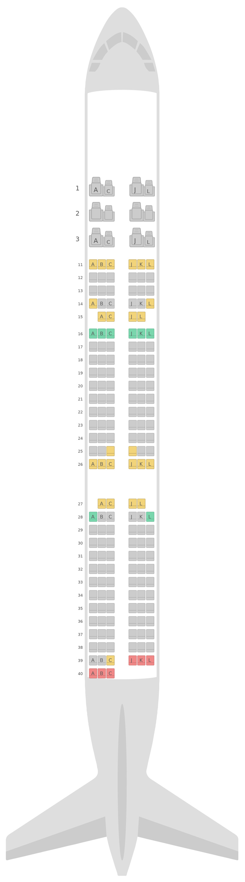 Sitzplan Airbus A321 v1 Air China