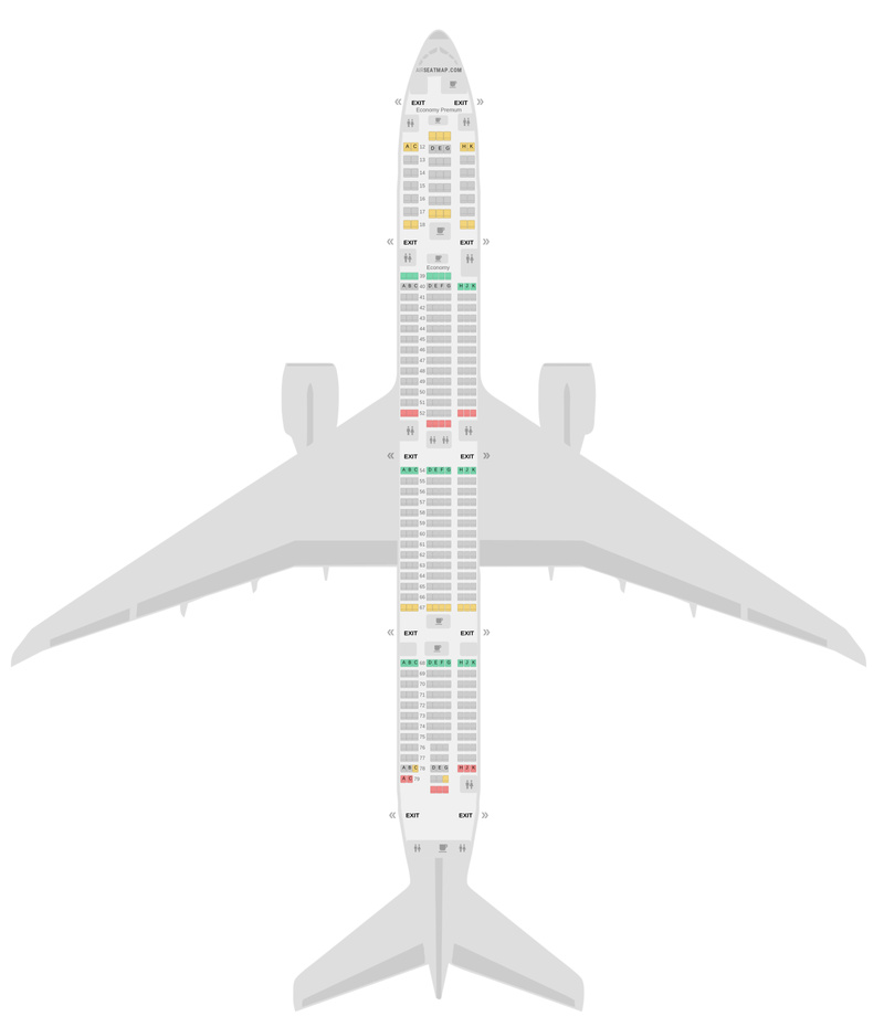 Sitzplan Boeing 777-300 (773) v4 Cathay Pacific