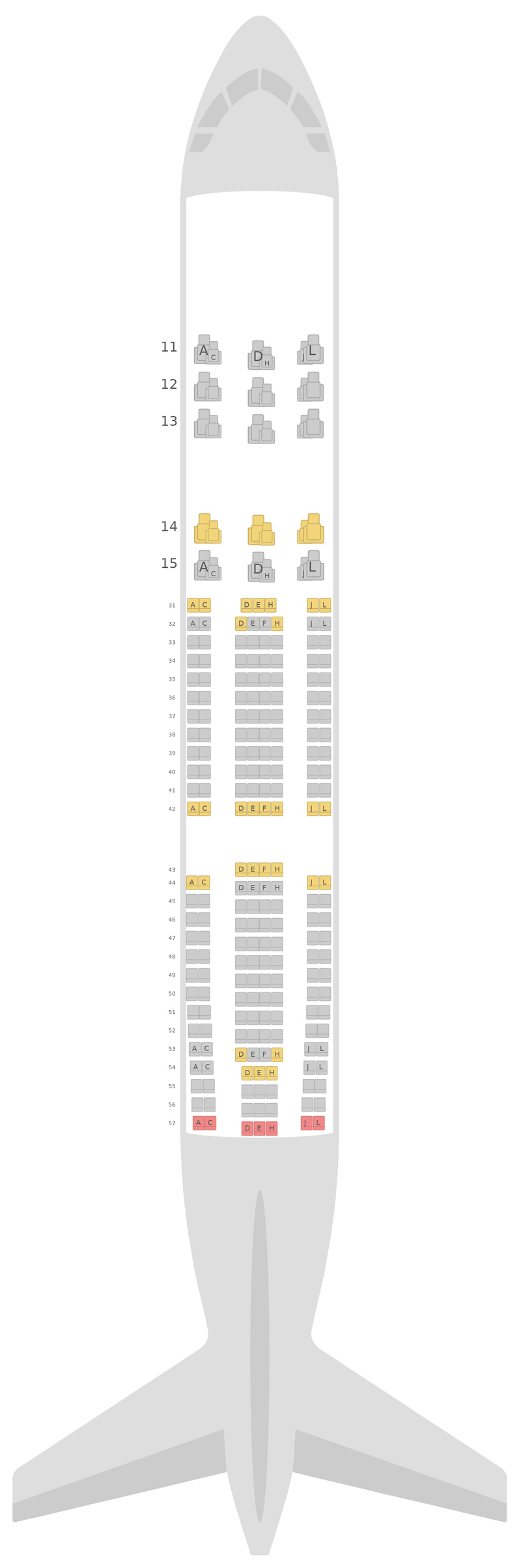 Seat Map Air China Airbus A330-200 (332) v1