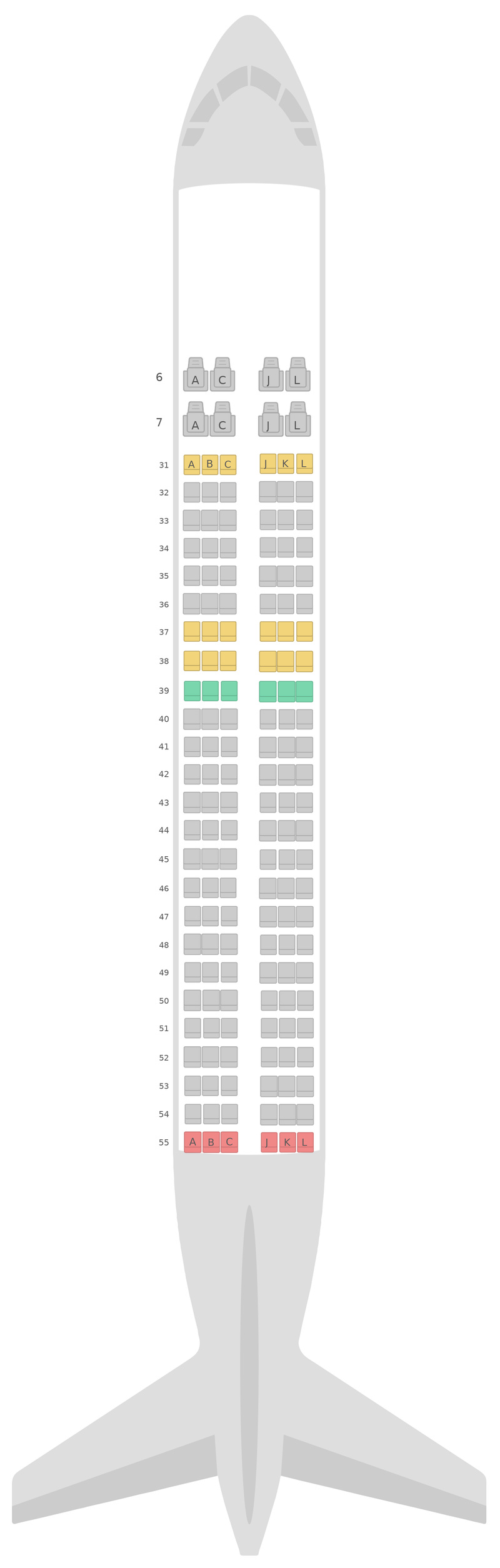 Seat Map China Eastern Airlines Airbus A320